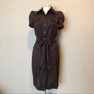 Diane Von Furstenberg Clio brown belted dress